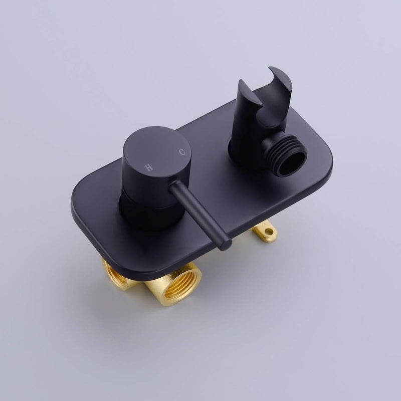 TRUSTMI Toilet Concealed Hot and Cold Bidet Spray Set 2 Function Hand Held Sprayer Shattaf Bathroom Attachment,Black - Image 5